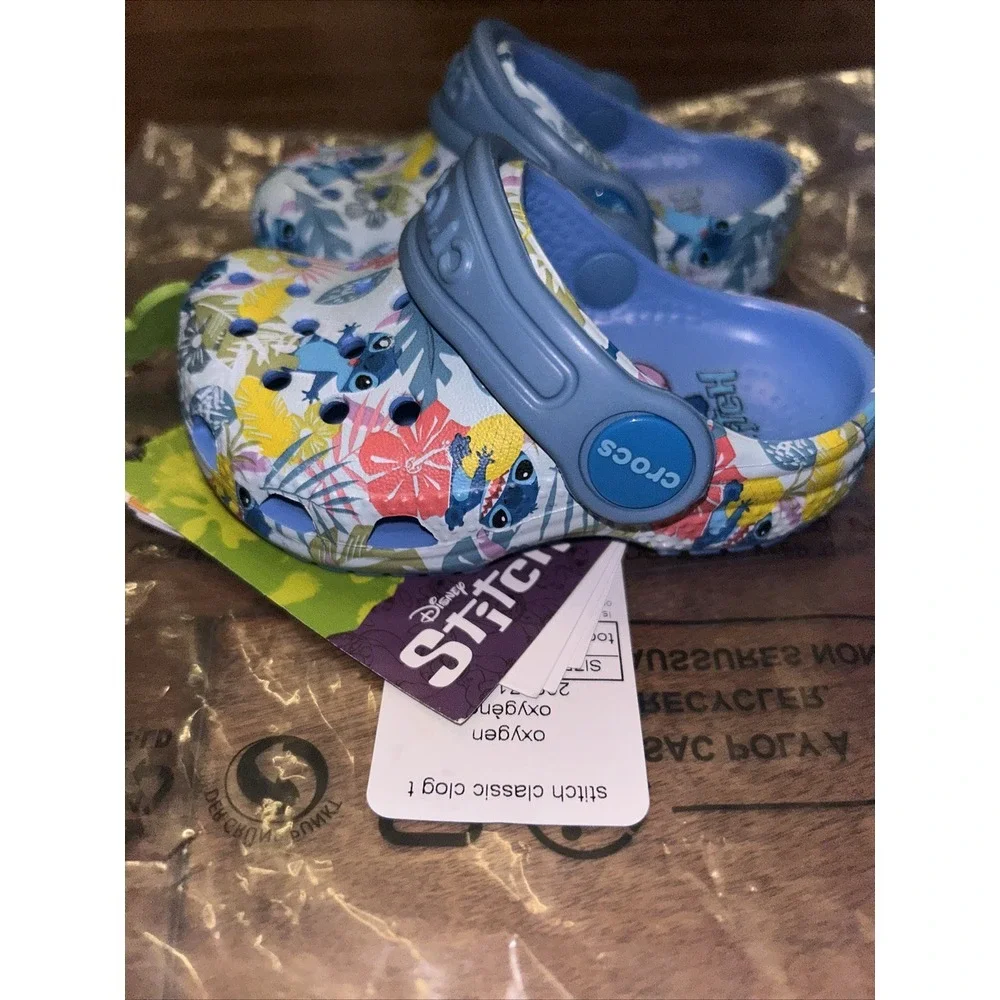 Crocs Disney Stitch Classic Clogs‎ Sz 4 C4 toddler Slip On Sandals NEW w/out Box